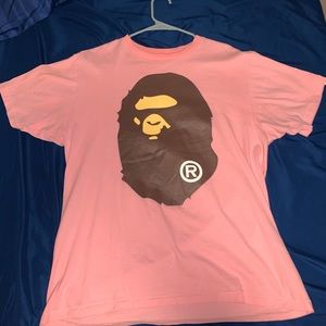 Pink Bape Shirt Size L